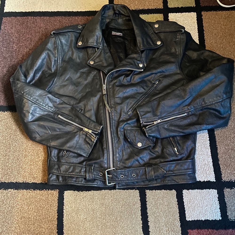 VTG Wilson leather thinsulate biker jacket